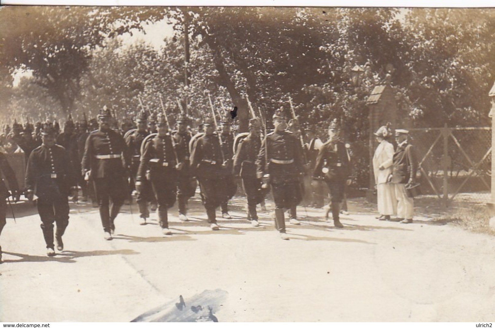 AK Foto Deutsche Soldaten Bei Parade - Gewehr Säbel - Lockstedter Lager - 1911 (44714) - Weltkrieg 1914-18