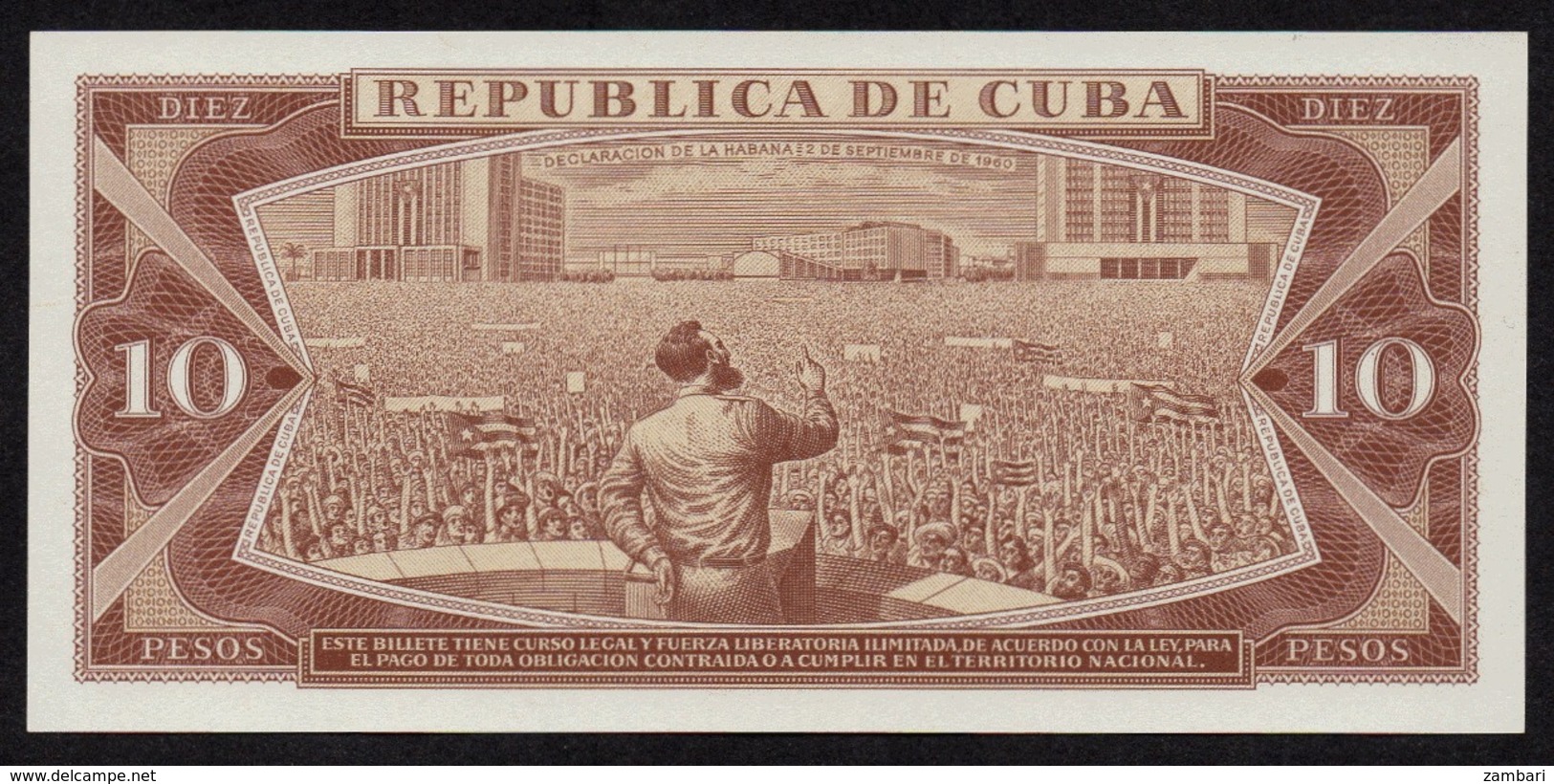 CUBA 10 PESOS 1967 PICK 104a UNC - Kuba