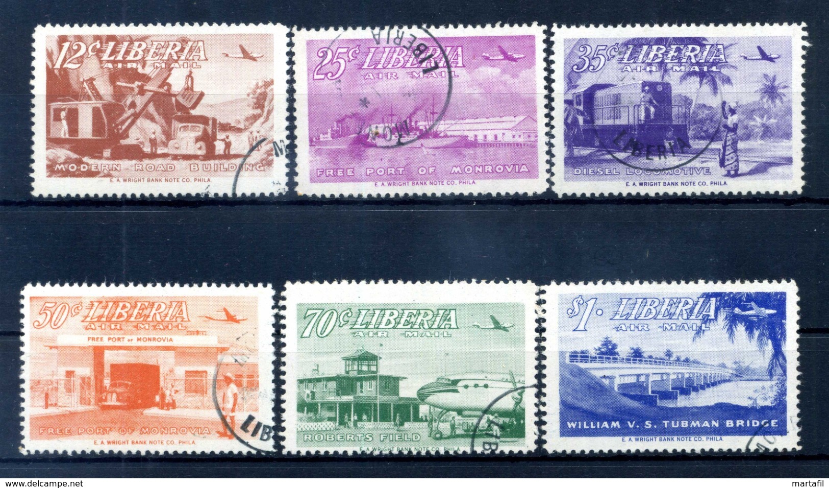 1953 LIBERIA SET USATO PA 67/72 - Liberia