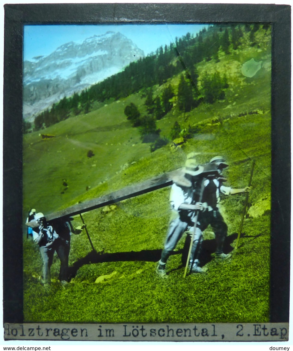 PHOTO D'UN ENSEMBLE ETHNOLOGIQUE ET GEOGRAPHIQUE SUR LA SUISSE - Glass Slides