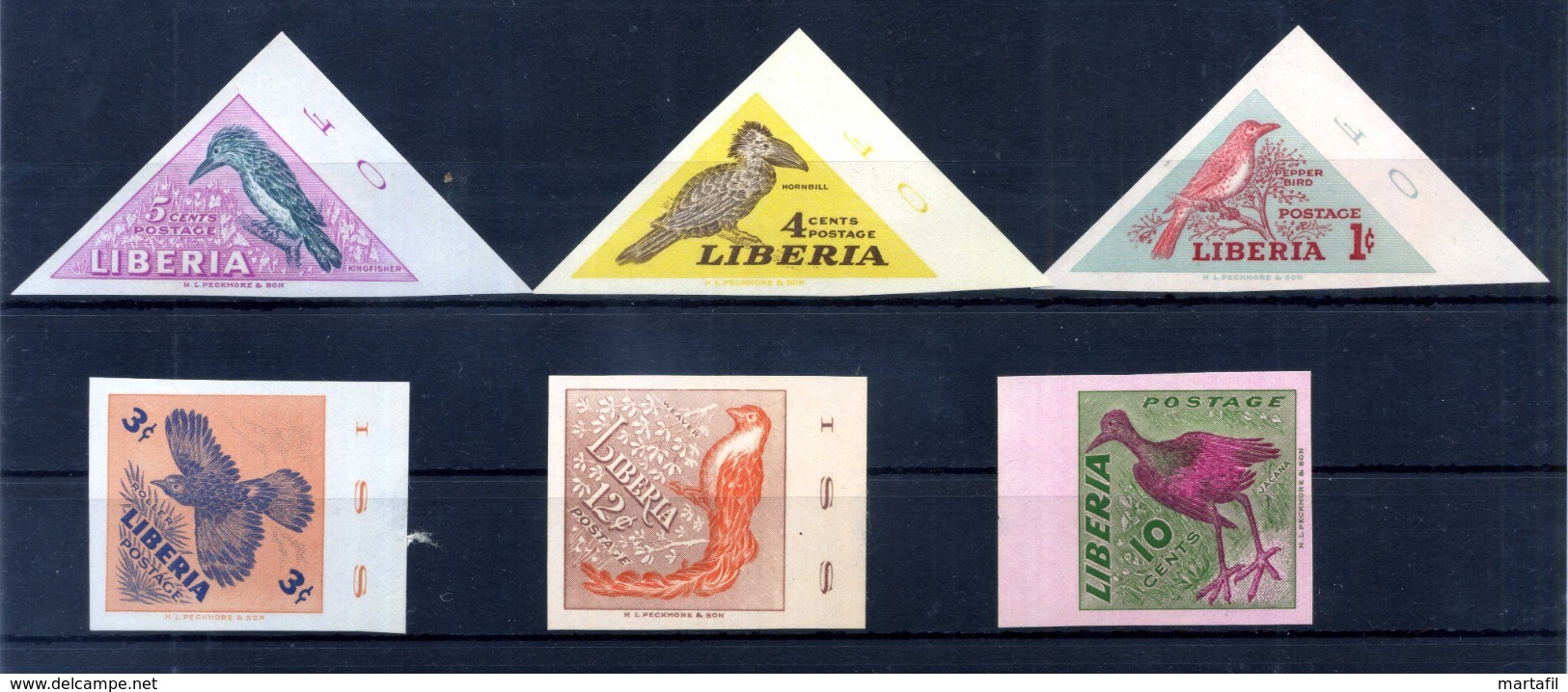 1954 LIBERIA SET * 318/323 BDF - Liberia