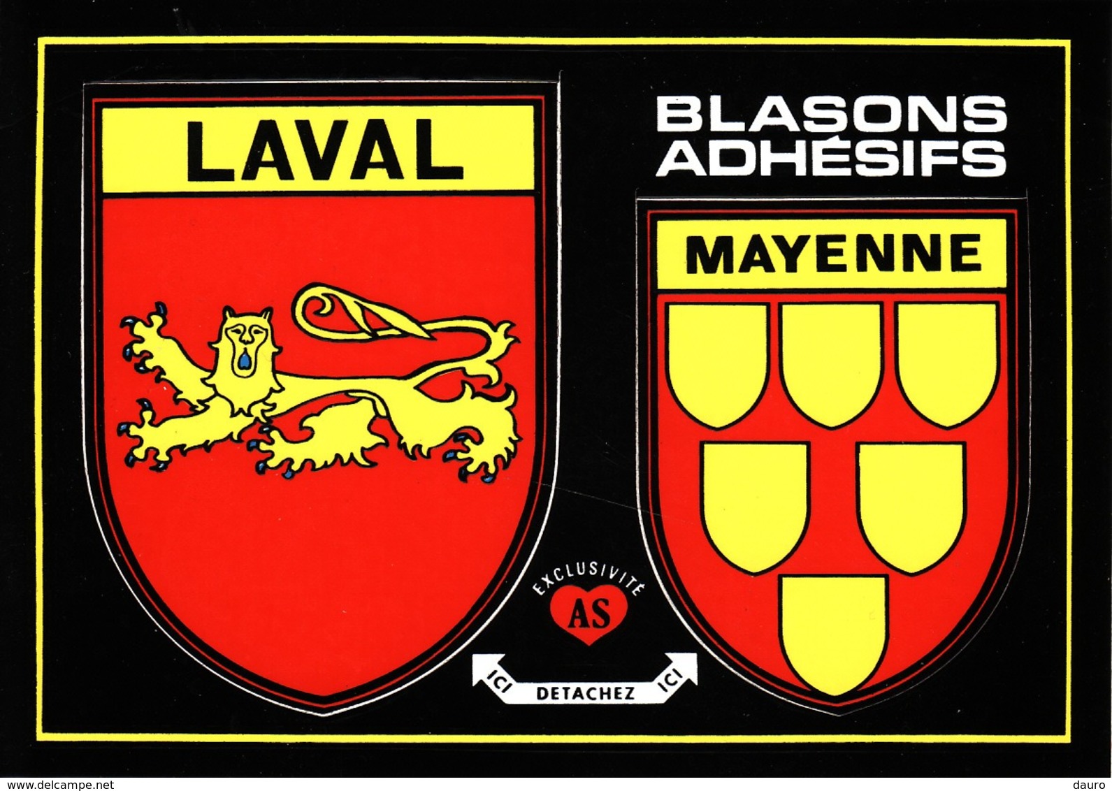 Laval Et Ville De Mayenne Blasons Adhésifs - Laval