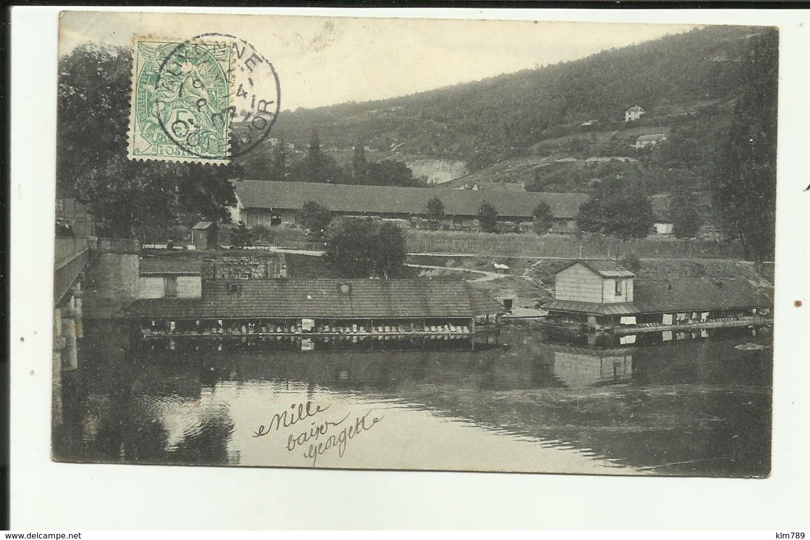 25 - Doubs - Besançon - Bords Du Doubs à Brégille - Bateau Lavoir - Lavandières - Cliché Avant 1903 - - Besancon