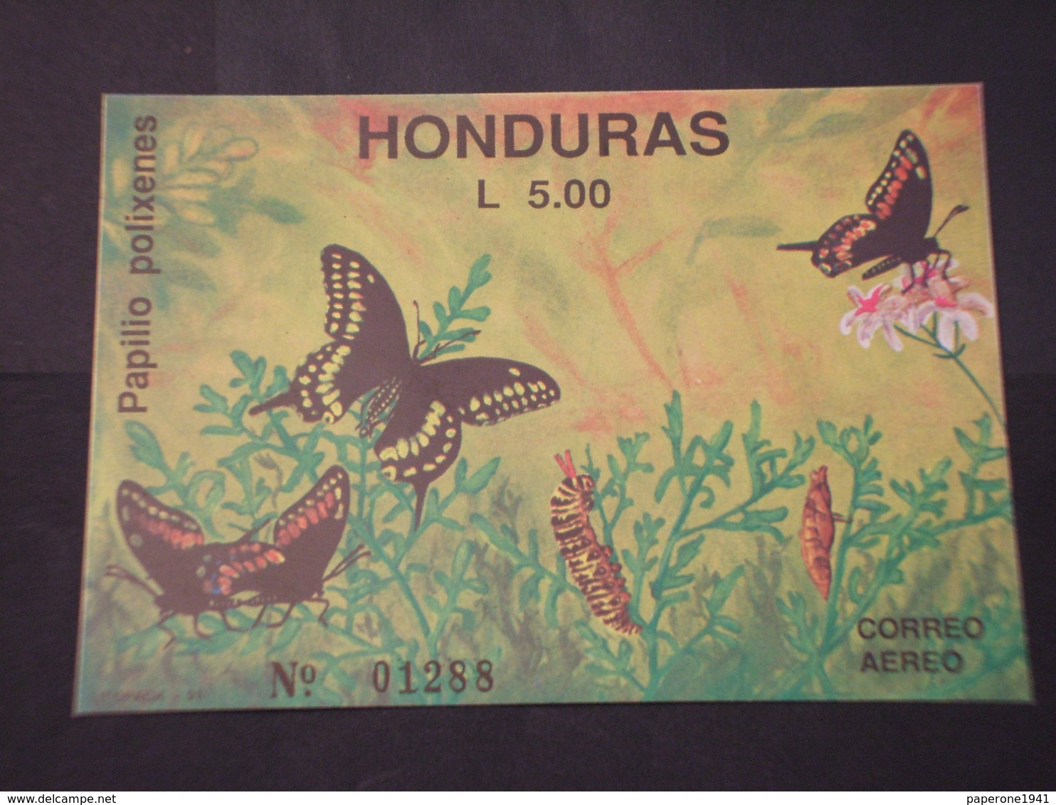 HONDURAS - BF 1991 FARFALLE/PIANTE - NUOVI(++) - Honduras