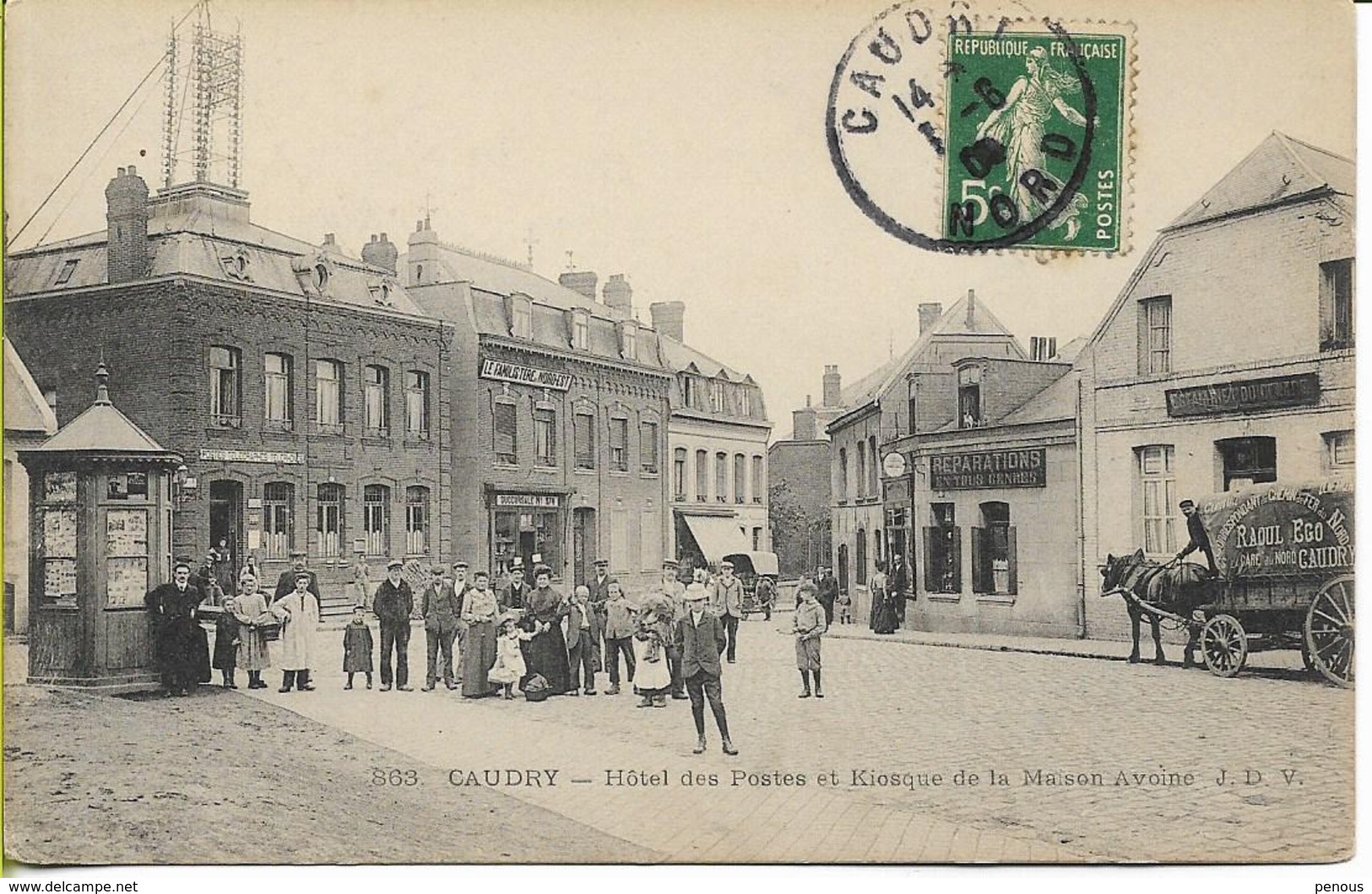 CAUDRY Hôtel Des Postes Et Kiosque De La Maison Avoine - Caudry