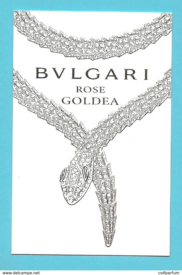 Cartes Parfumées Carte BULGARI  / ROSE GOLDEA (lot 47 Grijs Los) - Modern (ab 1961)