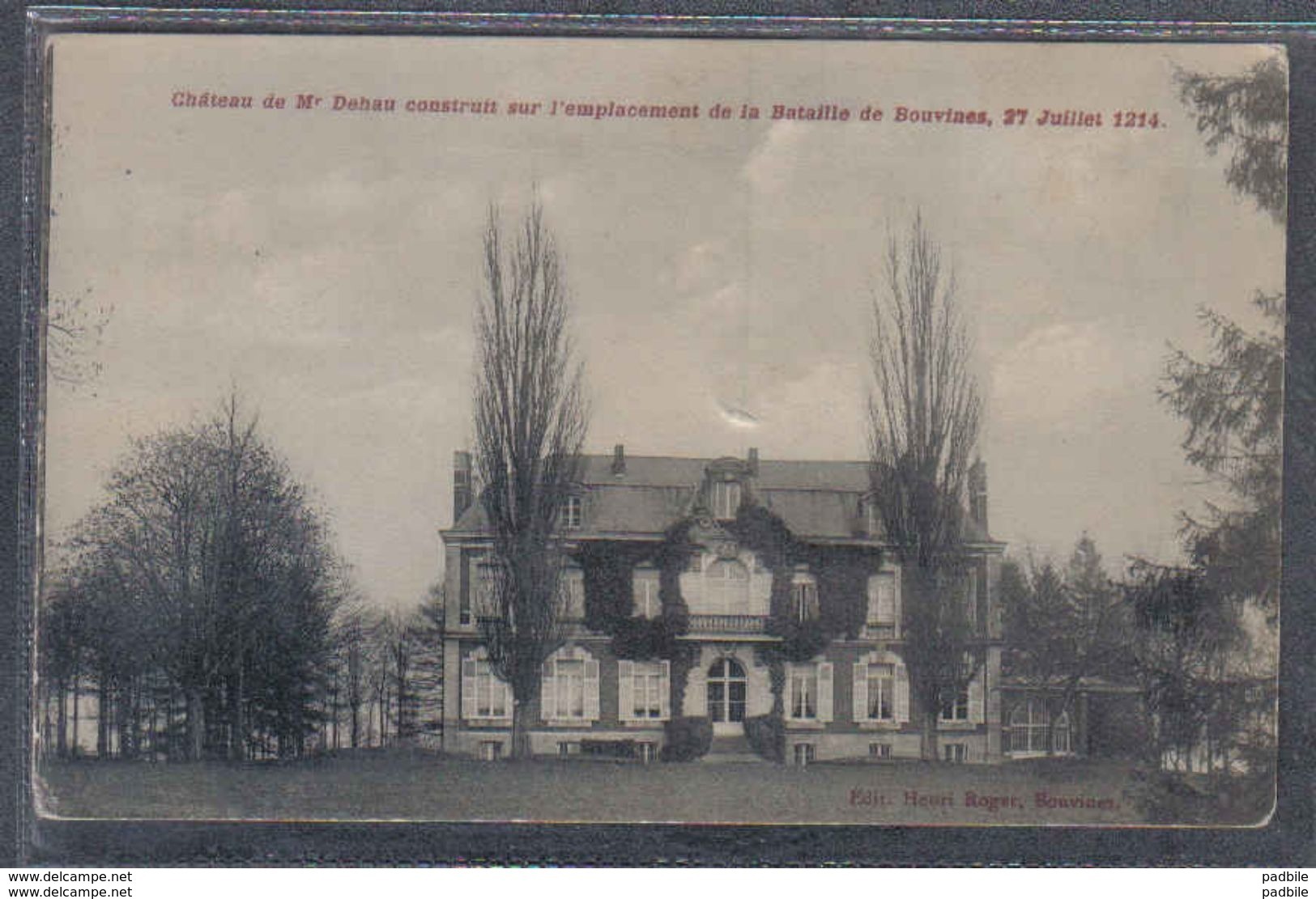 Carte Postale 59. Bouvines  Chateau De Mr. Dehau   Trés Beau Plan - Autres & Non Classés