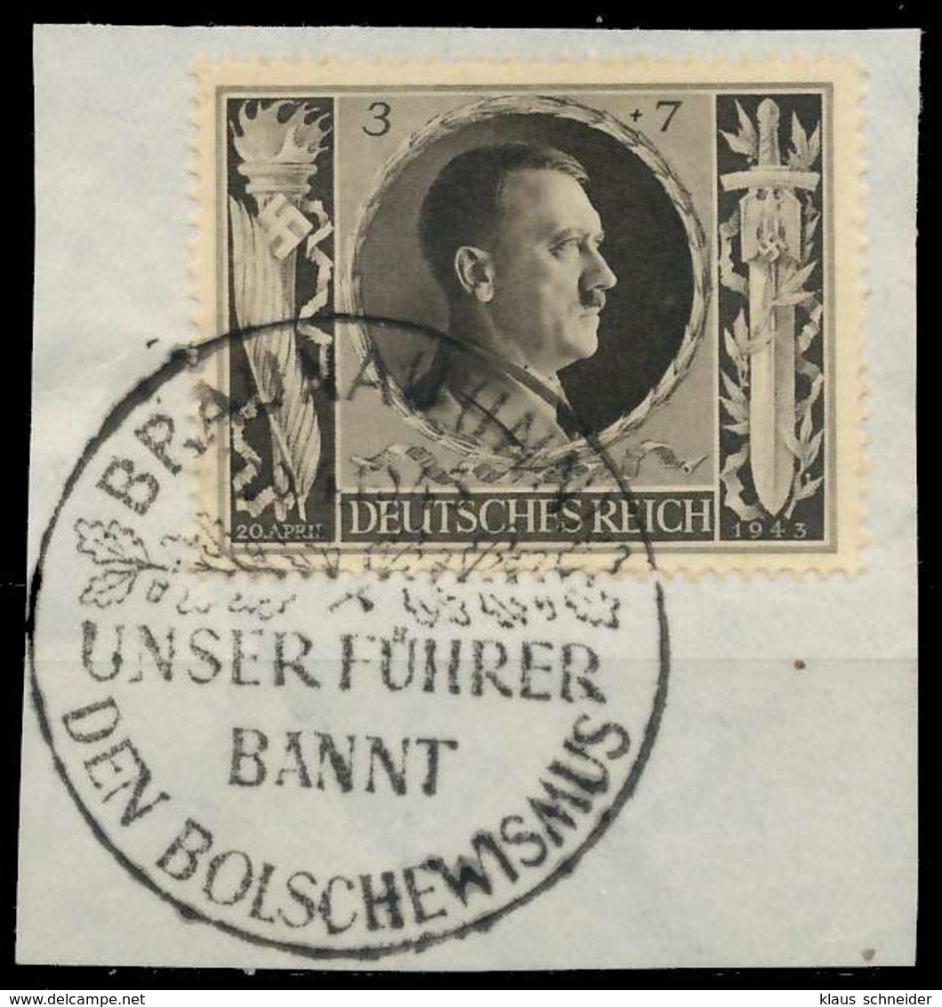 DEUTSCHES REICH 1943 Nr 844 Zentrisch Gestempelt Briefstück X8B526E - Gebruikt