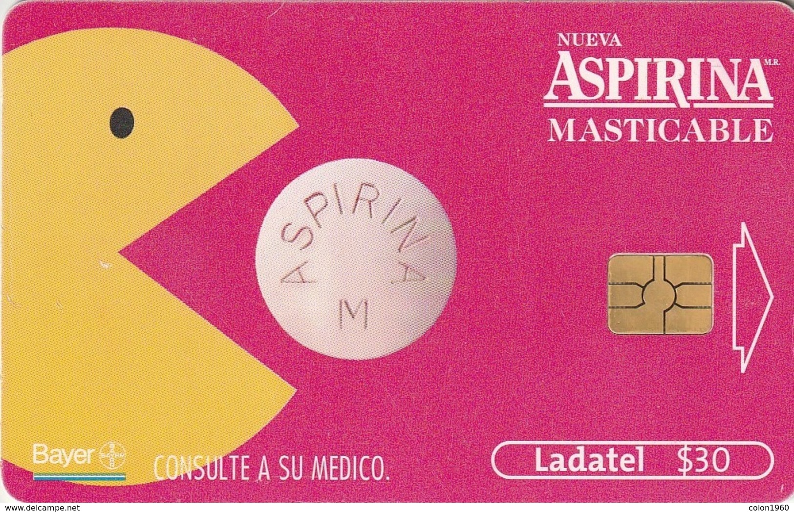 MEXICO. Aspirina Masticable, Bayer. MX-TEL-P-0683B. (205) - México