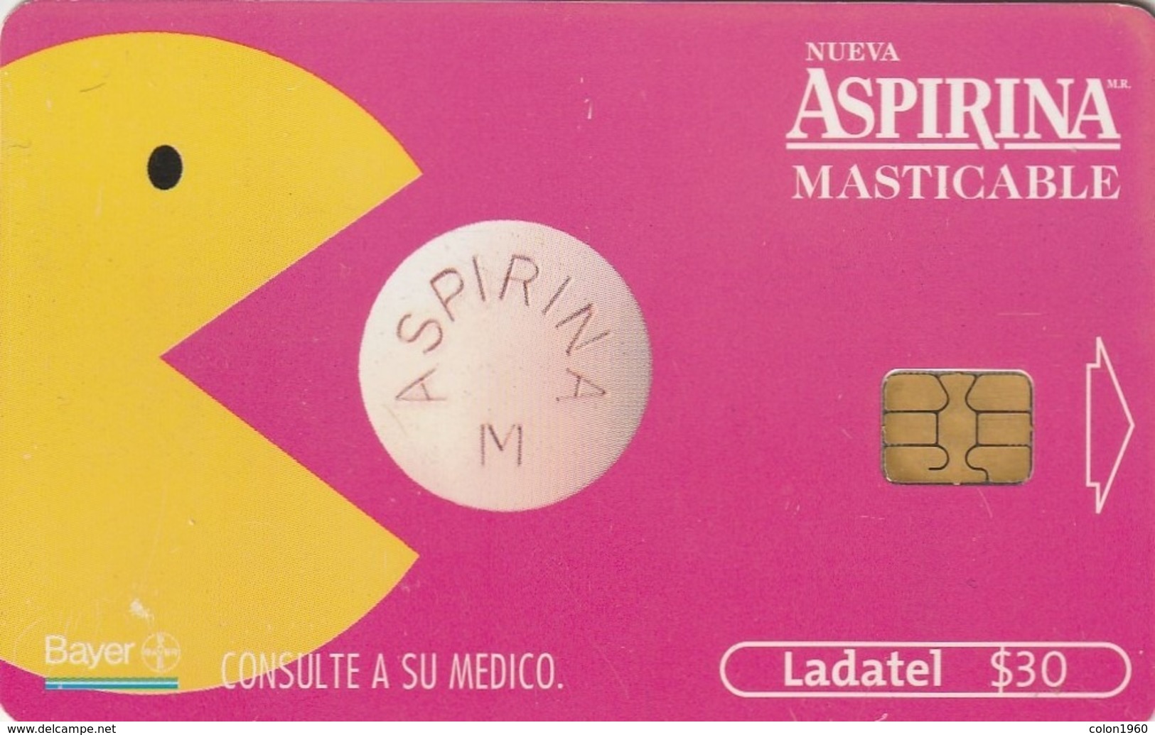 MEXICO. Aspirina Masticable, Bayer. MX-TEL-P-0683C. (204) - México