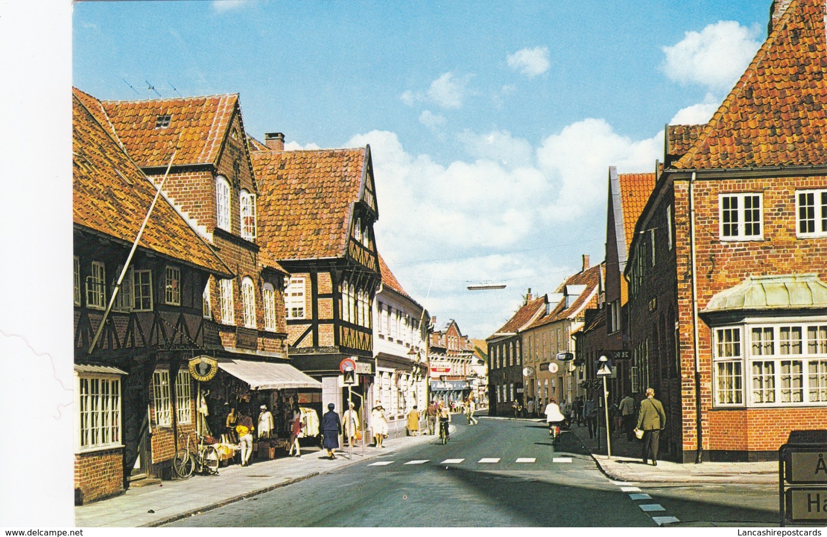 Postcard Ribe Storegade Og Torvet My Ref  B23859 - Denmark