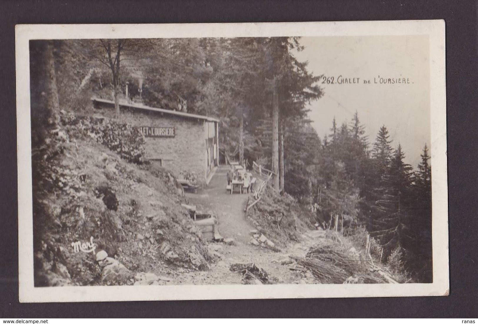 CPA A Identifier Carte Photo RPPC Non Circulé Chalet De L'Oursière - Zu Identifizieren