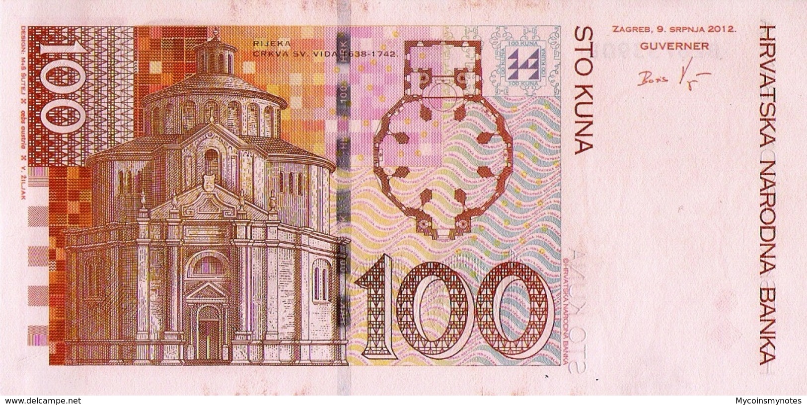 CROATIA 100 KUNA, 2012, P41br, UNCIRCULATED - Kroatië