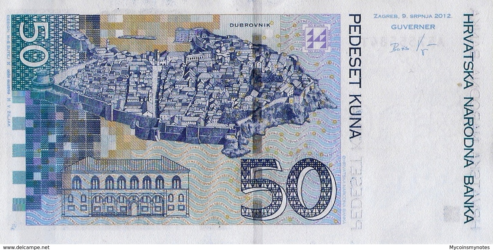 CROATIA 50 KUNA, 2012, P40B, UNC - Kroatië