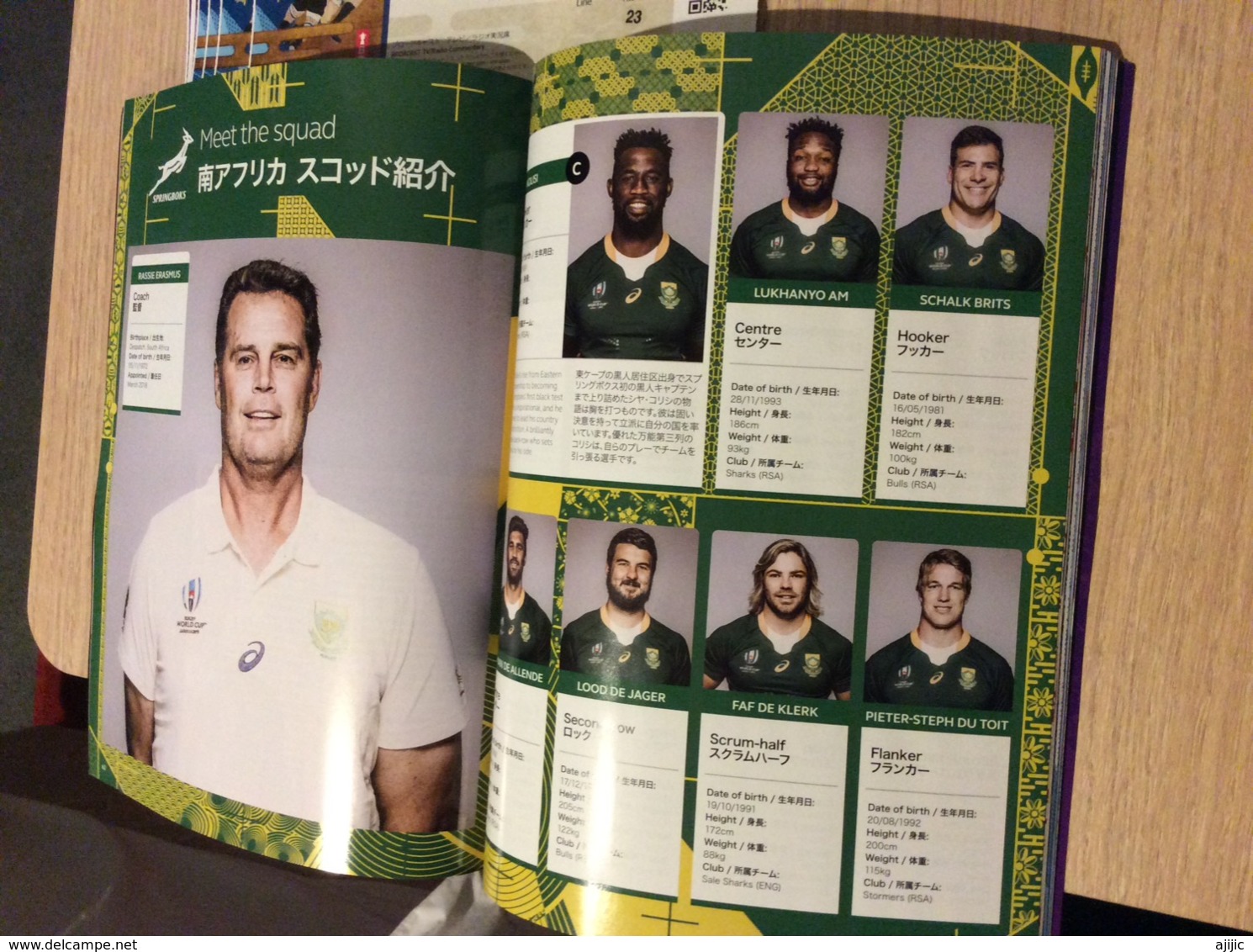 Rugby World Cup Japan 2019. Official Program JAPAN-SOUTH AFRICA 116 Luxurious Color Pages English &Japanese - Rugby