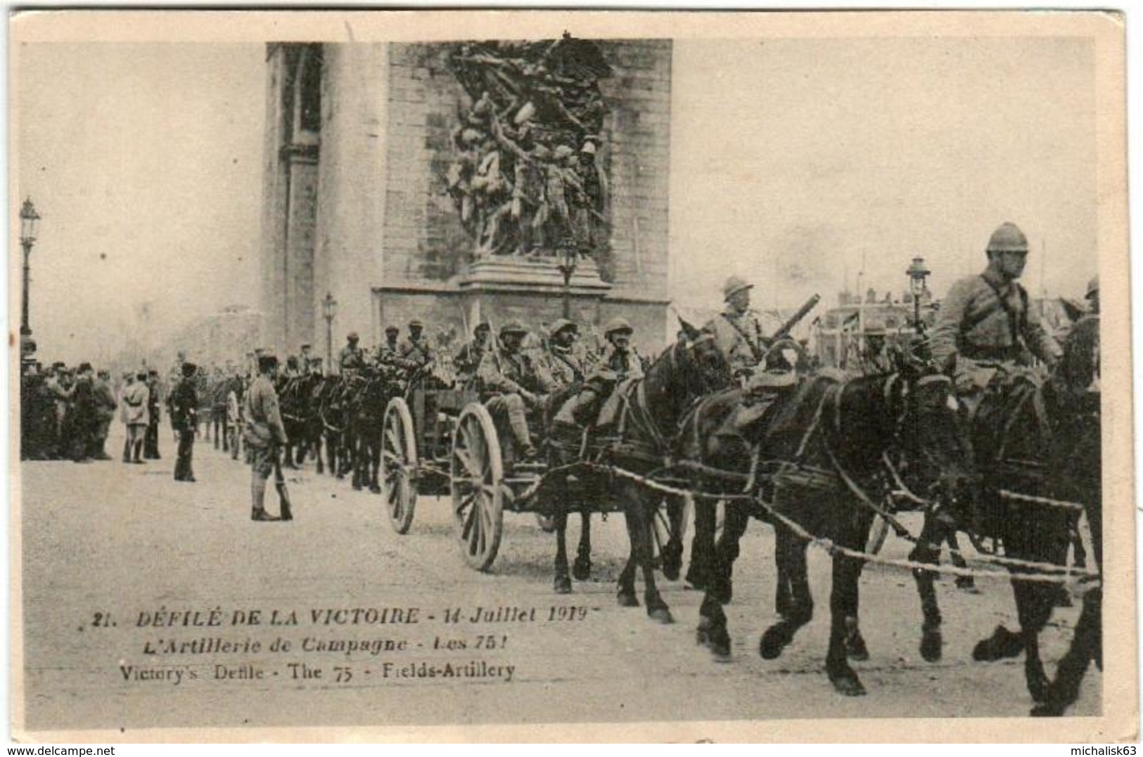 31pt 2037 CPA - DEFILE DE LA VICTOIRE - 14 JUILLET 1919 - Altri & Non Classificati