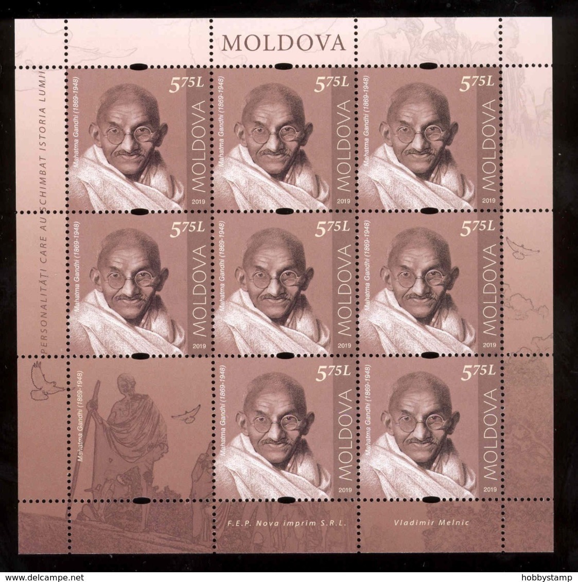 Moldova 2019 Mahatma Gandhi Sheetlet** MNH - Moldavia