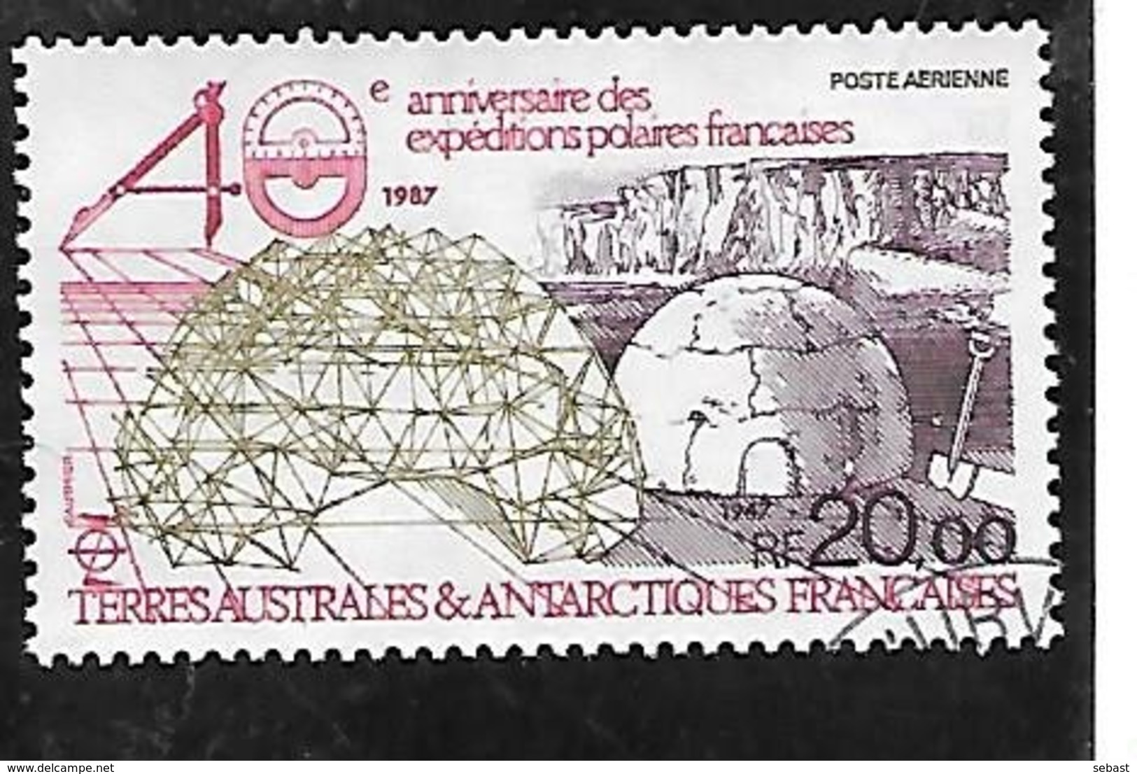 TIMBRE OBLITERE DES TAAF DE 1988 N° YVERT PA 102 - Used Stamps