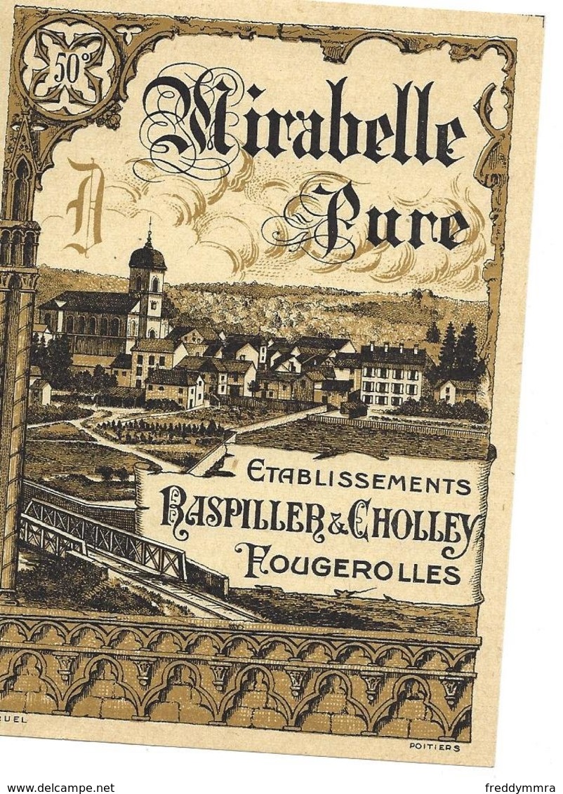 Etiquette De Mirabelle (Fougerolles) - Autres & Non Classés