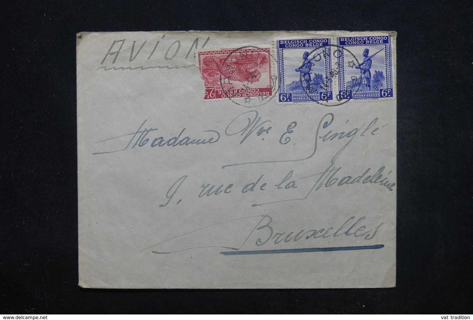 CONGO BELGE - Enveloppe De Manono Pour Bruxelles Par Avion En 1946 - L 45419 - Covers & Documents