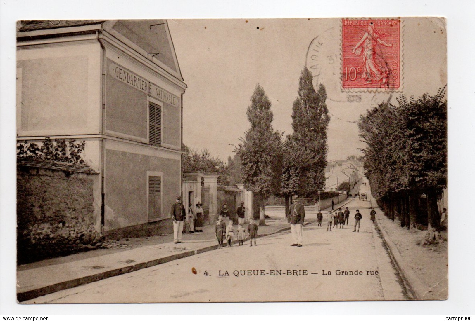 - CPA LA QUEUE-EN-BRIE (94) - La Grande Rue 1905 (belle Animation) - - La Queue En Brie