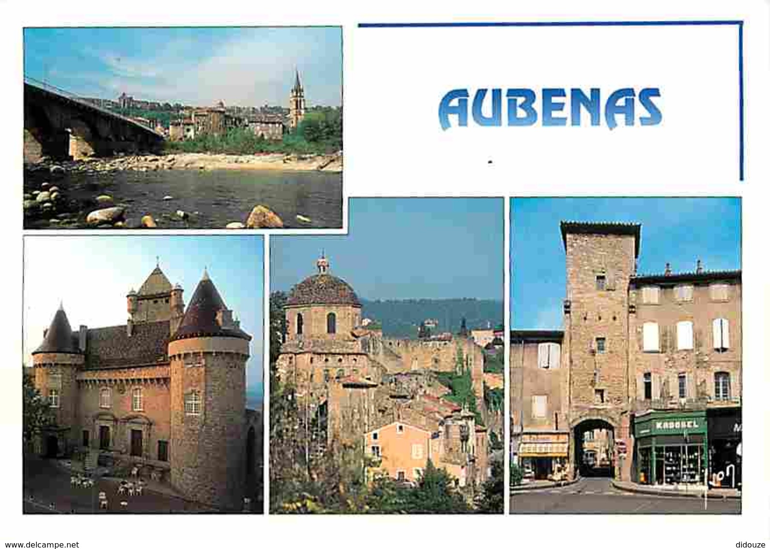 07 - Aubenas - Multivues - Château - Flamme Postale De Rosieres - Voir Scans Recto-Verso - Aubenas