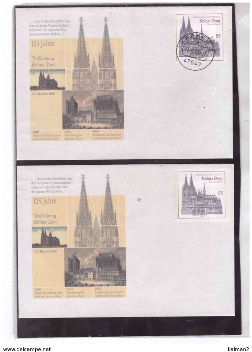 DE2588  -  125 JAHRE KOELNER DOM   /    ENTIRE USo104    MINT/CANCELLED - Kirchen U. Kathedralen