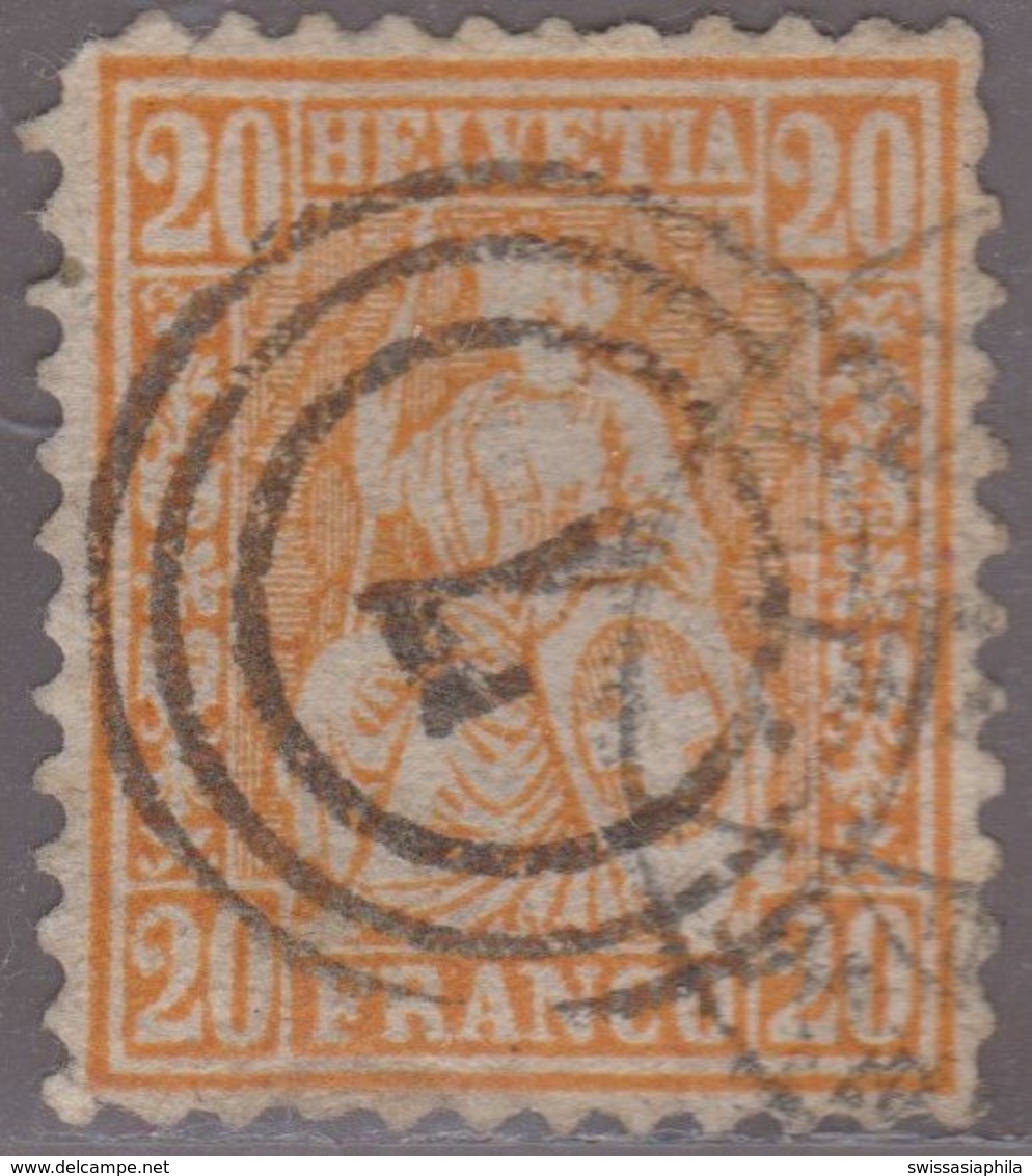 SITZENDE HELVETIA NO 32 MIT DEUTSCHEM (?) NUMMER STEMPEL - Used Stamps