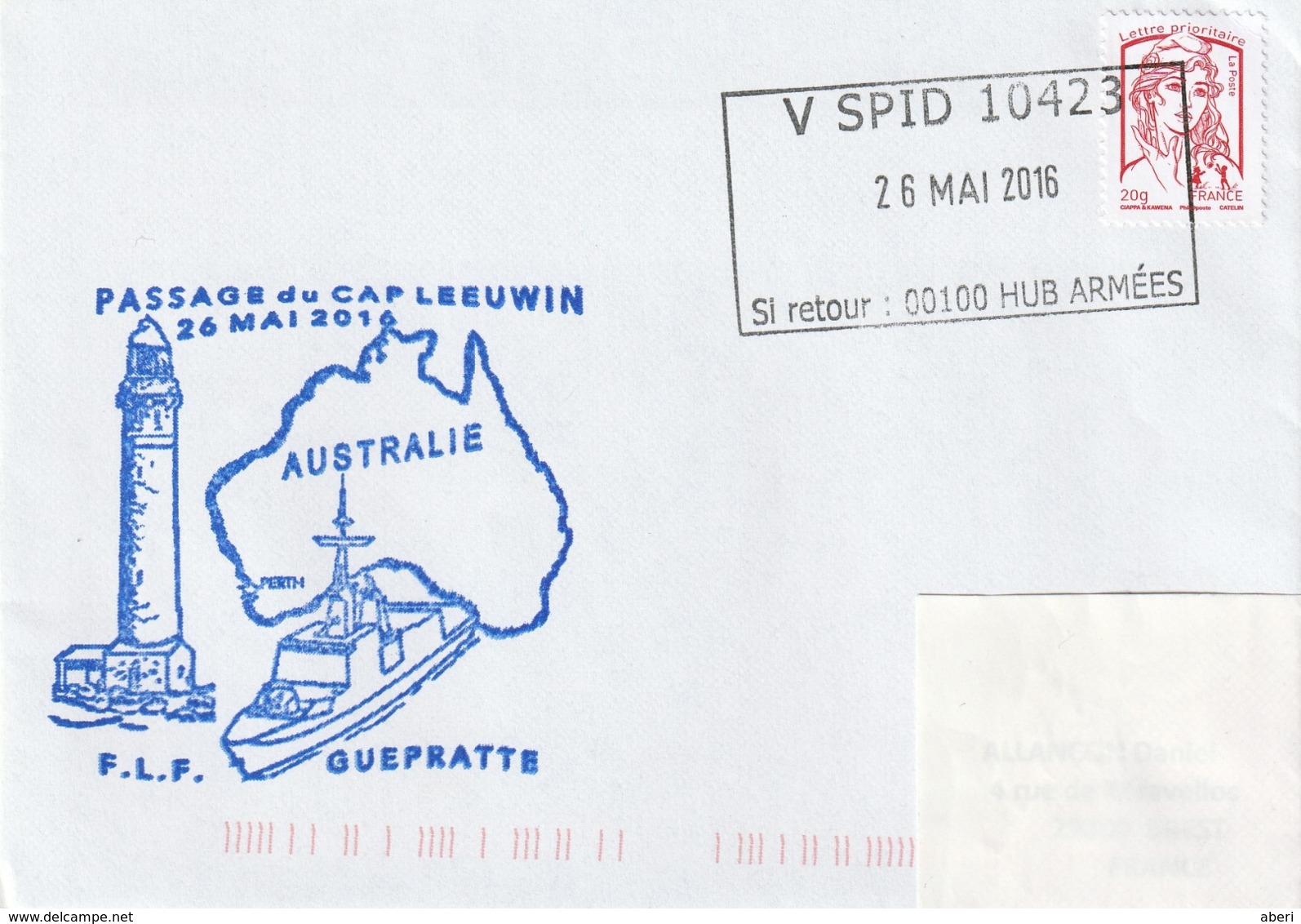 13152  FLF GUÉPRATTE - Passage Du CAP LEEUWIN (AUSTRALIE) V SPID 10423 - Poste Navale