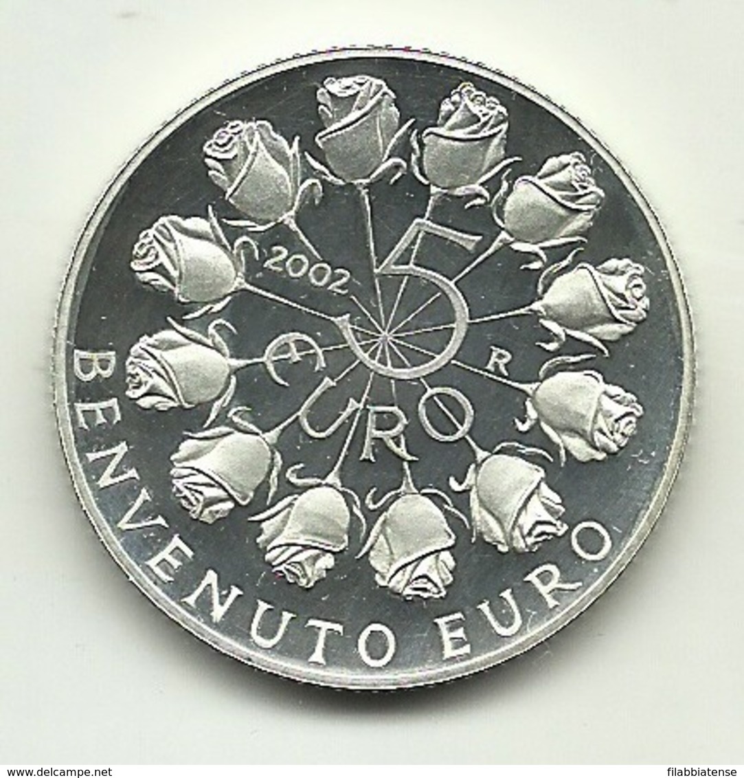 2002 - San Marino 5 Euro - Entrata In Vigore Dell'Euro - Senza Confezione    ----- - San Marino