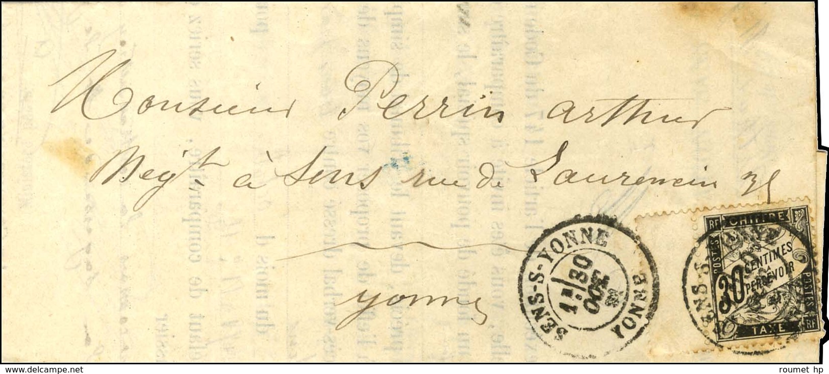 Càd T 18 SENS-S-YONNE / YONNE 30 OCT. 81 / Timbre-taxe N° 18. Rare Avant 1882. - TB. - 1859-1959 Storia Postale