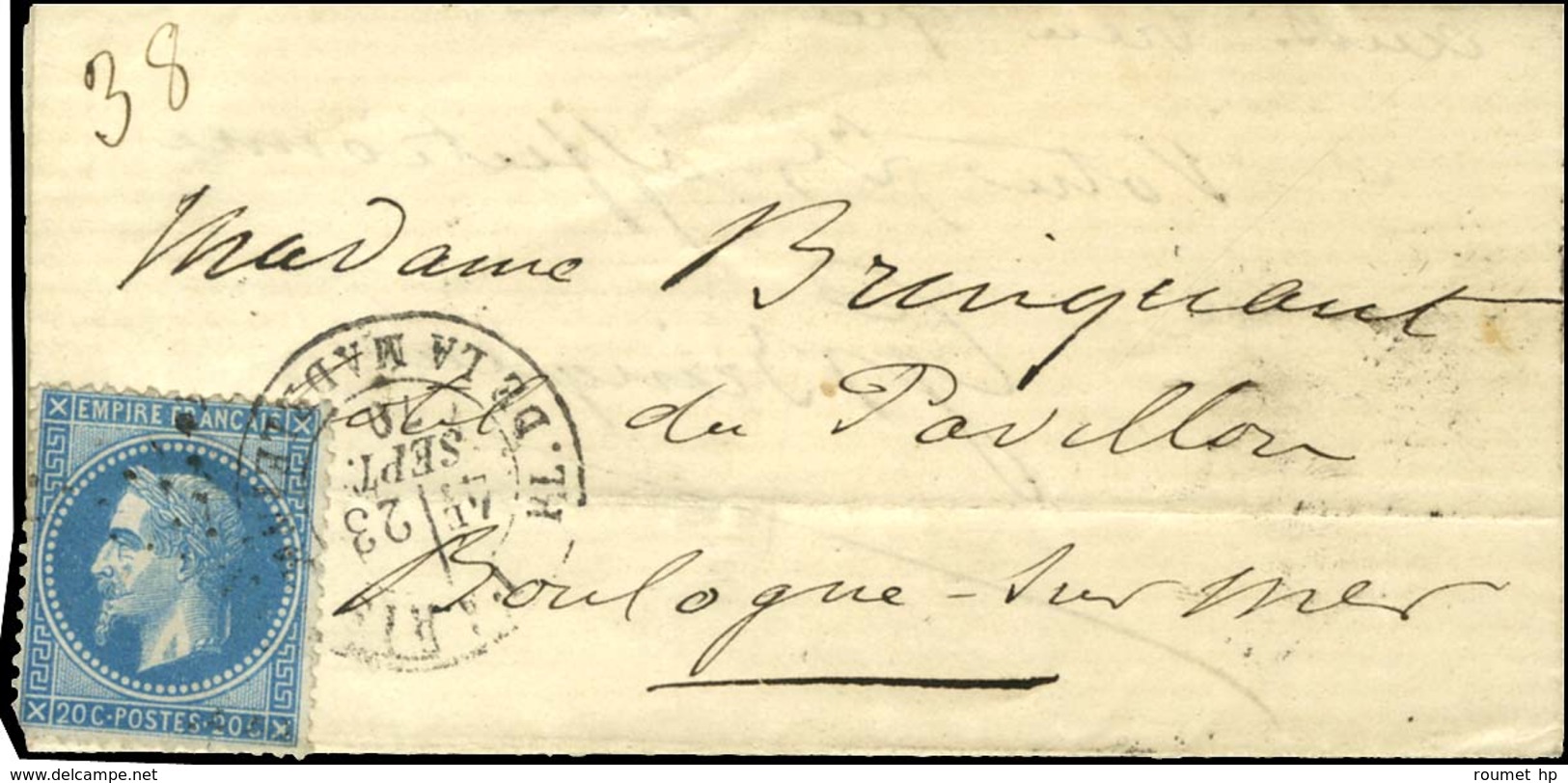 Etoile 3 / N° 29 Càd PARIS / PL. DE LA MADELEINE 23 SEPT. 70 Sur Lettre Pour Boulogne Sur Mer. Au Verso, Càd D'arrivée 2 - Krieg 1870