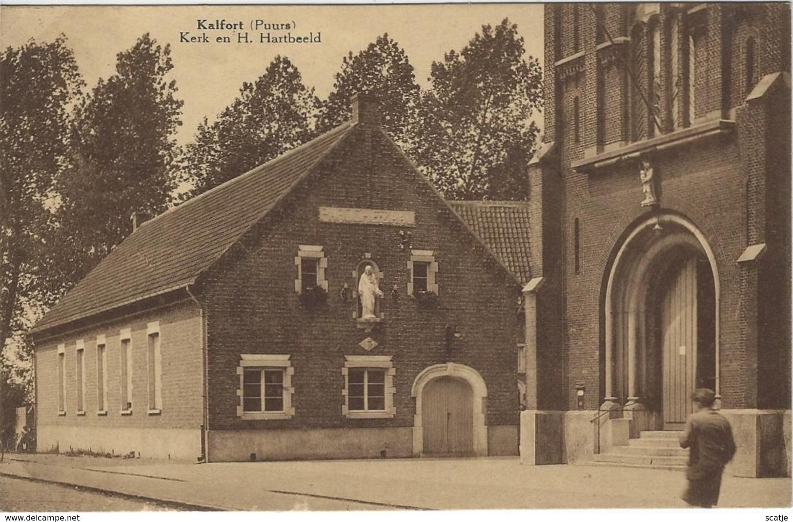 Kalfort (Puurs)   Kerk En H. Hartbeeld.   -   1939 Naar  Schelle - Puurs