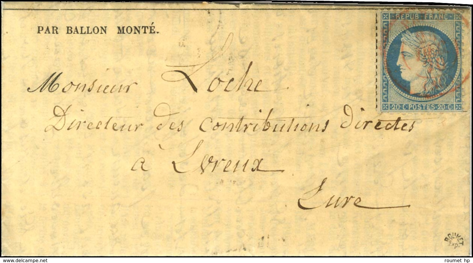 Càd Rouge PARIS (SC) 24 DEC. 70 / N° 37 Sur Gazette Des Absents N° 18 Pour Evreux, Au Verso Càd D'arrivée 1 JANV. 71. LE - War 1870