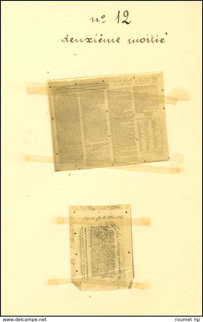 Lot De 2 Pigeongrammes Sur Collodion. Dépêche Officielle 2ème Série N° 46 Et 47. - TB. - Guerre De 1870