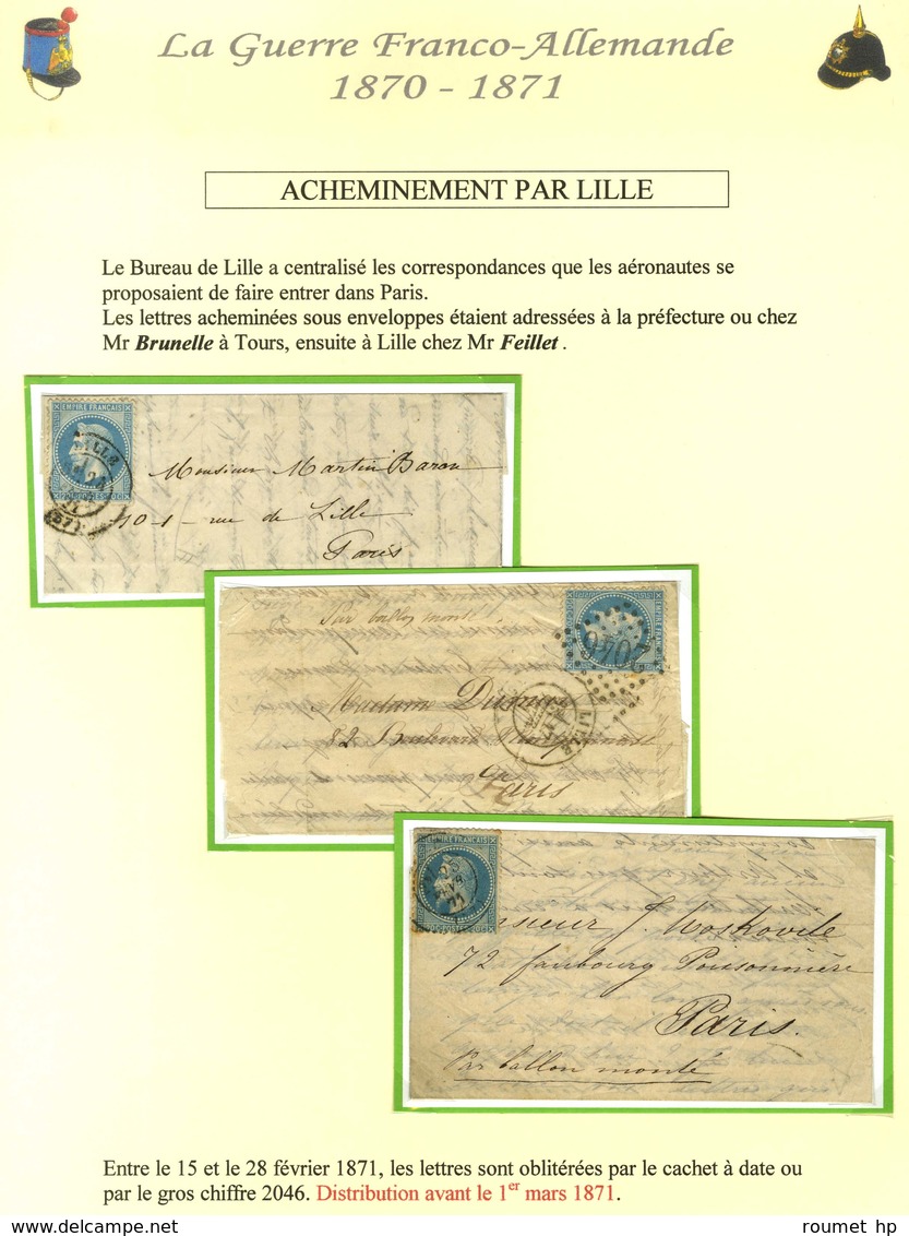 Lot De 5 Tentatives D'entrée Par Tours Et Lille. - TB. - Guerra De 1870