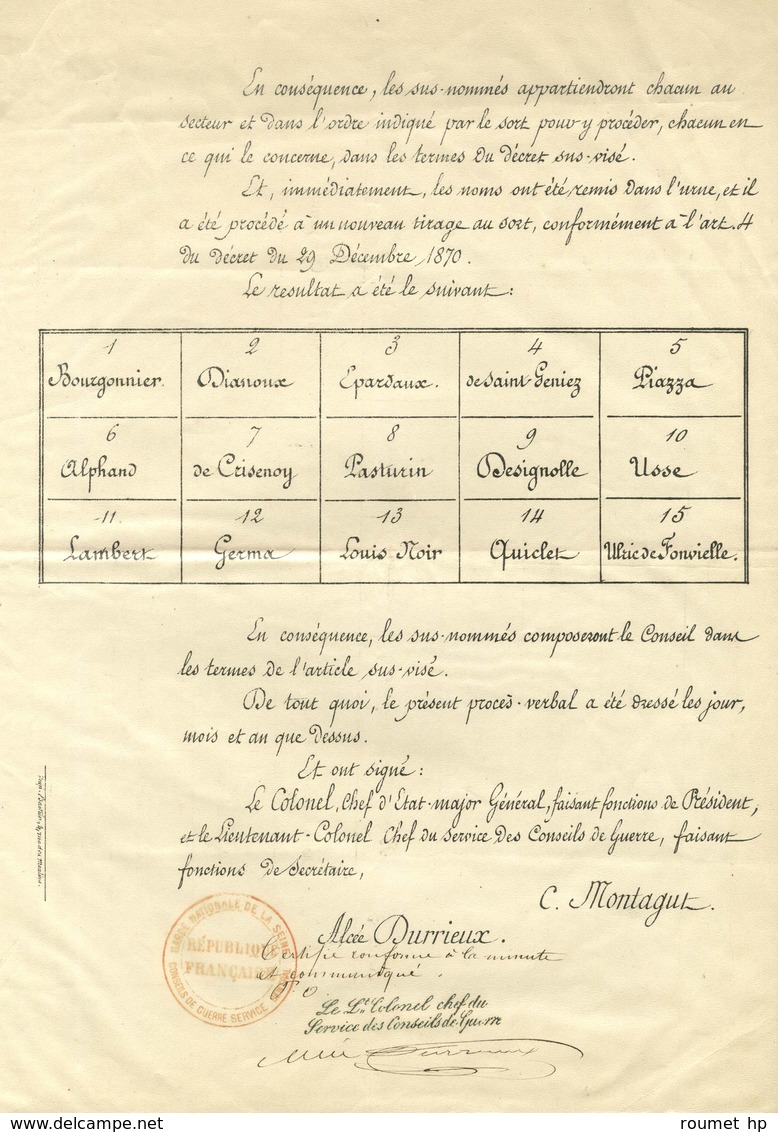 Lot De 2 Lettres + 5 Documents Du Siège. - TB. - War 1870
