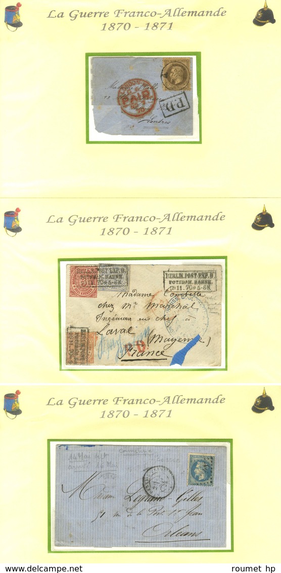 Lot De 16 Lettres + 2 Devants De La Guerre De 1870. - TB. - Krieg 1870