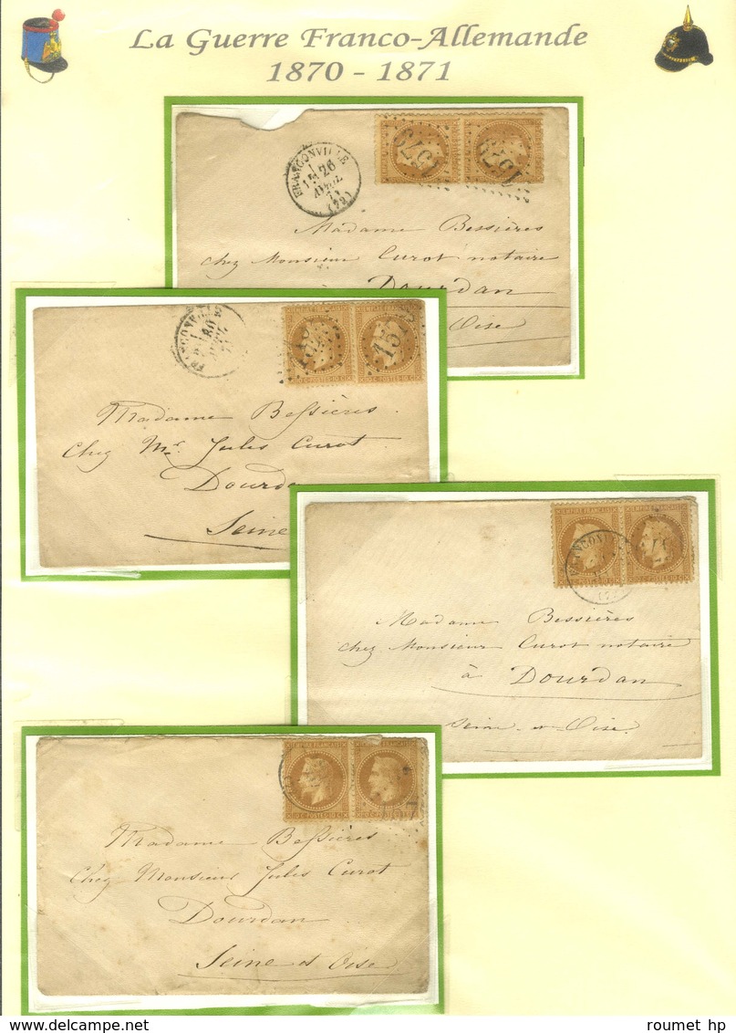 Lot De 16 Lettres + 2 Devants De La Guerre De 1870. - TB. - Krieg 1870