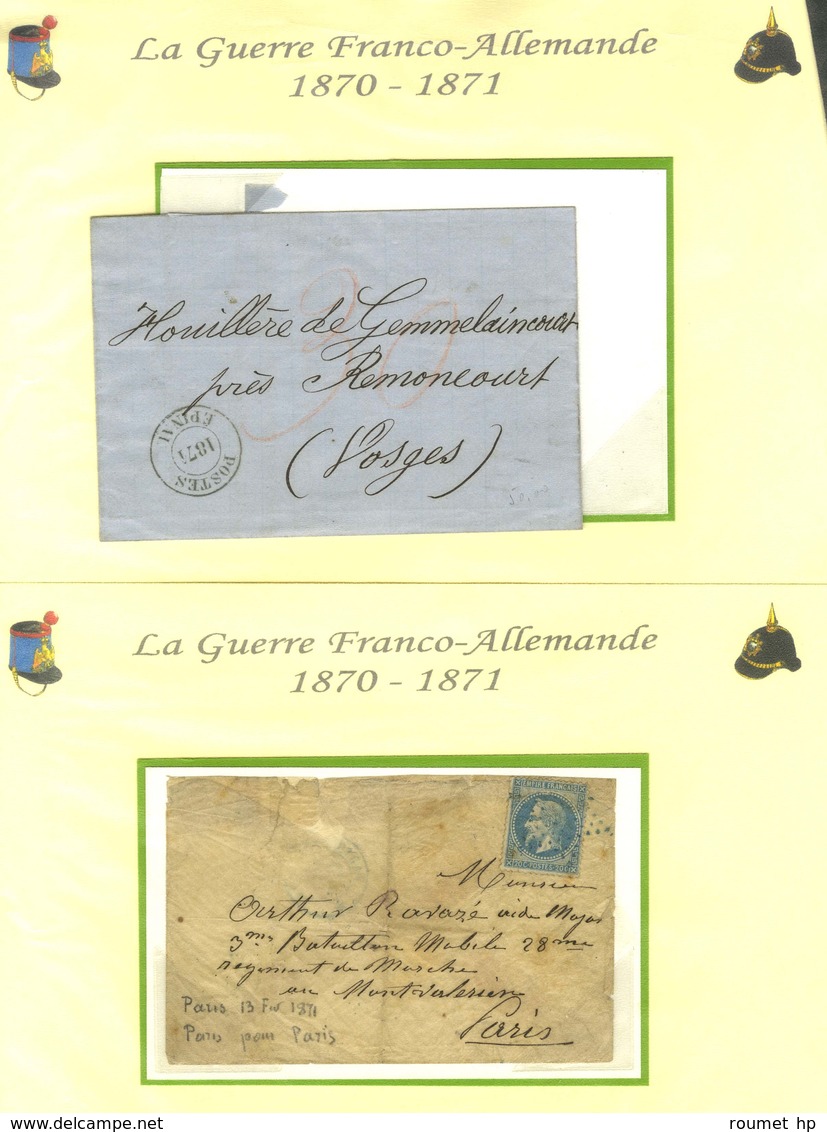 Lot De 16 Lettres + 2 Devants De La Guerre De 1870. - TB. - War 1870