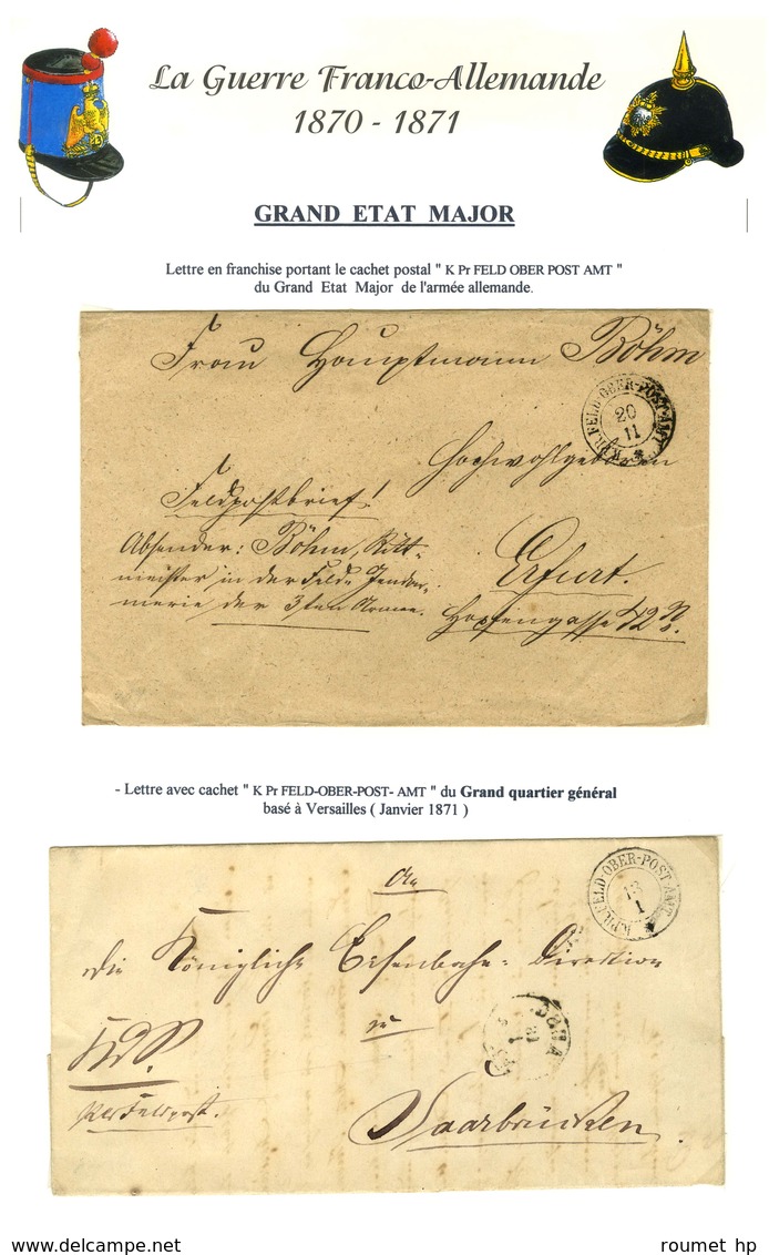 Lot De 18 Lettres Avec Càd FELDPOST De La 1ère Armée. - TB. - Guerra Del 1870