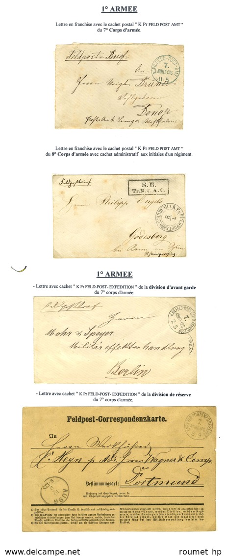 Lot De 18 Lettres Avec Càd FELDPOST De La 1ère Armée. - TB. - Krieg 1870