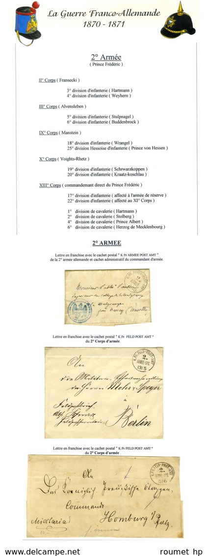 Lot De 29 Lettres Avec Càd FELDPOST De La 2ème Armée. - TB. - Krieg 1870