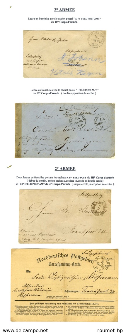 Lot De 29 Lettres Avec Càd FELDPOST De La 2ème Armée. - TB. - War 1870