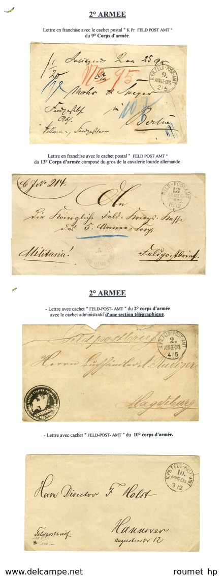 Lot De 29 Lettres Avec Càd FELDPOST De La 2ème Armée. - TB. - Guerra Del 1870