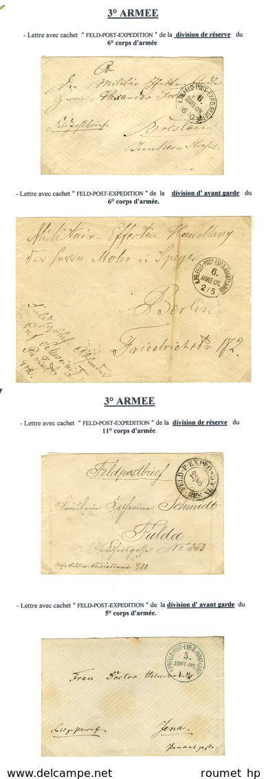 Lot De 17 Lettres Avec Càd FELDPOST De La 3ème Armée. - TB. - Guerra De 1870