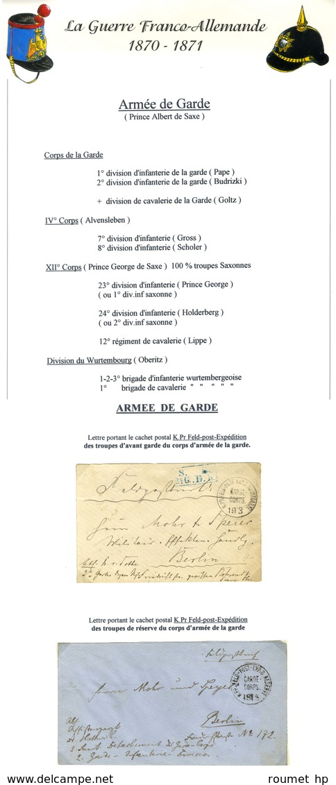 Lot De 17 Lettres Avec Càd FELDPOST De L'Armée De La Garde. - TB. - War 1870