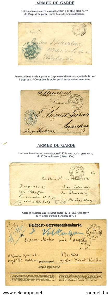 Lot De 17 Lettres Avec Càd FELDPOST De L'Armée De La Garde. - TB. - Guerra Del 1870