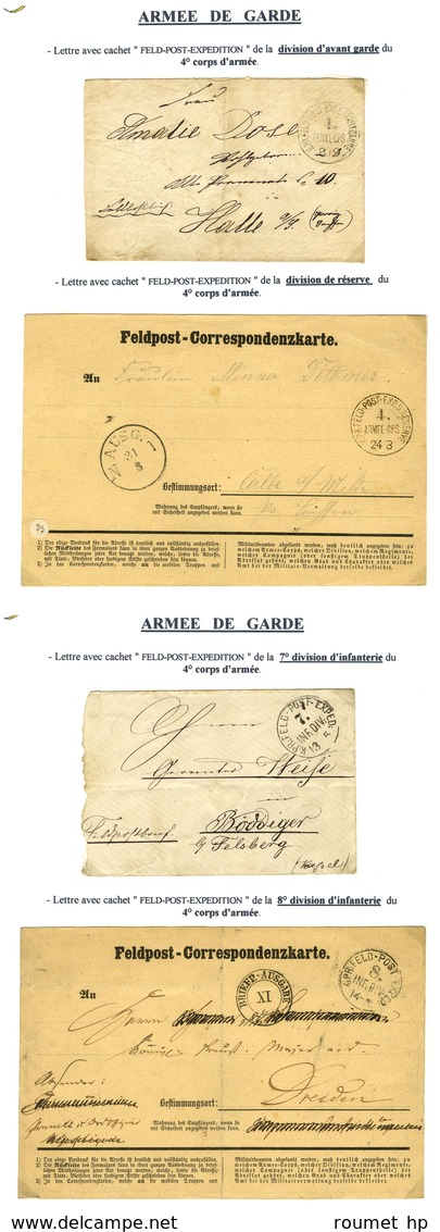 Lot De 17 Lettres Avec Càd FELDPOST De L'Armée De La Garde. - TB. - War 1870