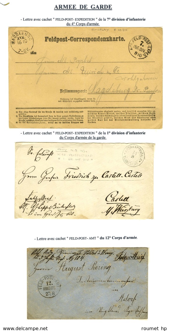 Lot De 17 Lettres Avec Càd FELDPOST De L'Armée De La Garde. - TB. - Krieg 1870